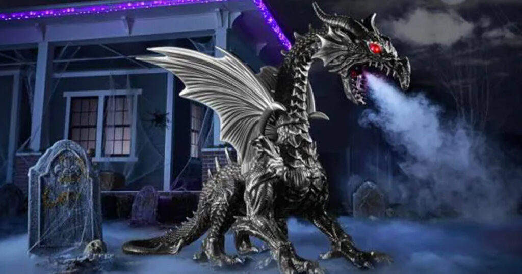 Home Depot Has a Huge 6Feet Tall FogBreathing Dragon for Your Yard